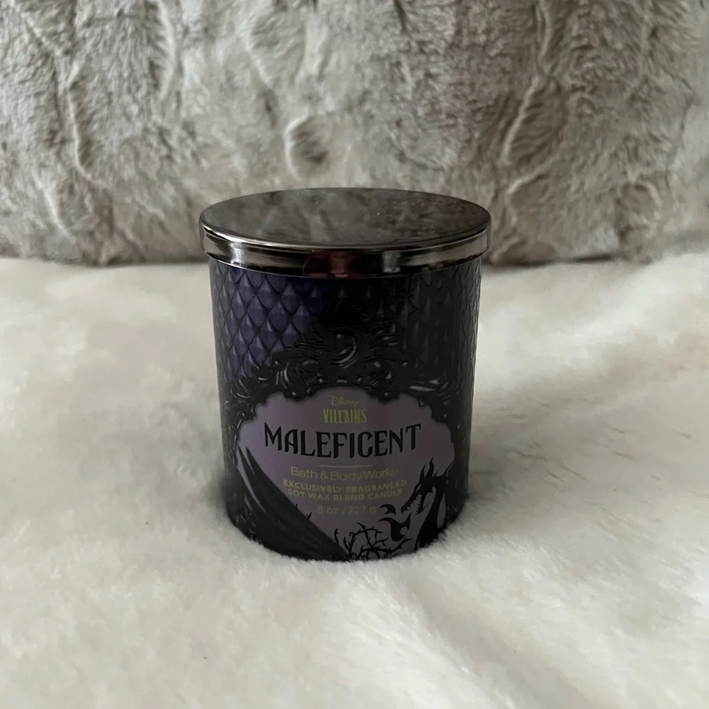 Bath & Body Works X Disney Villians Maleficent Single Wick Candle NEW - Picture 2 of 4